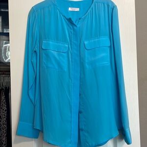 Equipment Signature Top - Aqua - SMALL